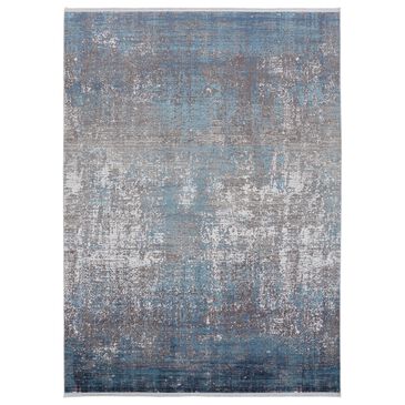 Feizy Cadiz Abstract 7"9" x 11" Blue and Gray Area Rug, , large