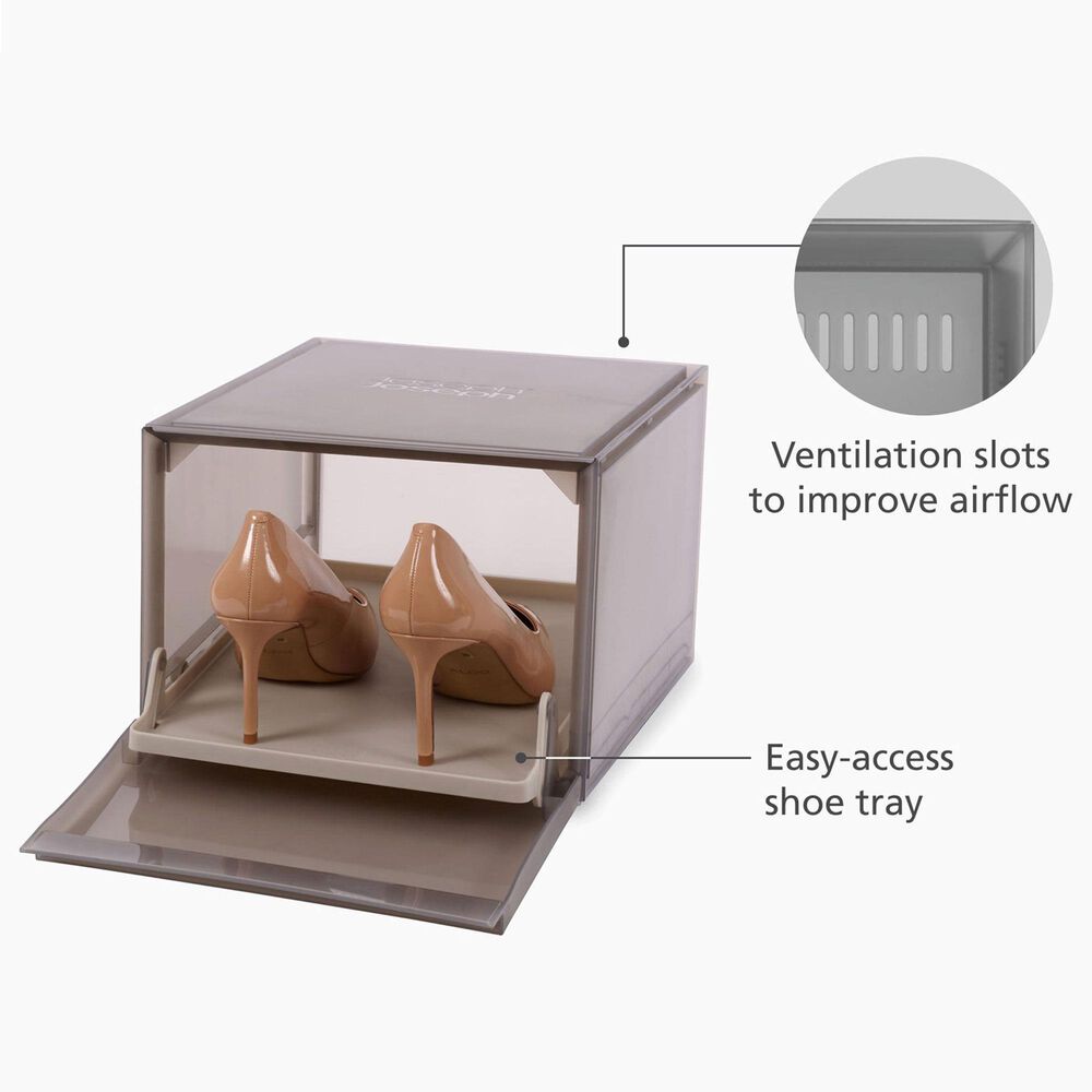 Joseph Joseph ShoeCase 6-Piece Shoe Storage Box in Gray, , large
