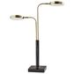 Adesso Rowan LED Smart Switch Desk Lamp in Antique Brass and Black, , large