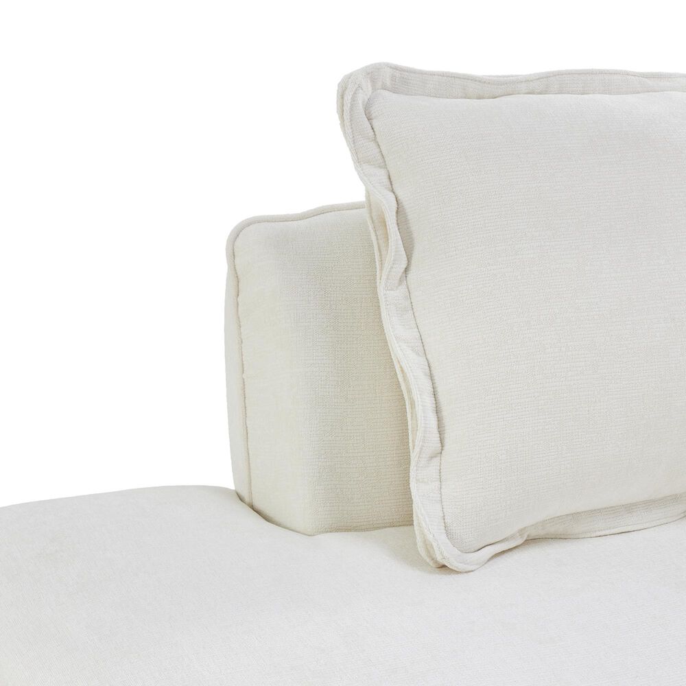 Hearth and Haven 2-Piece Right Facing L-Shaped Sectional Sofa with Pillow Back Cushions in White, , large