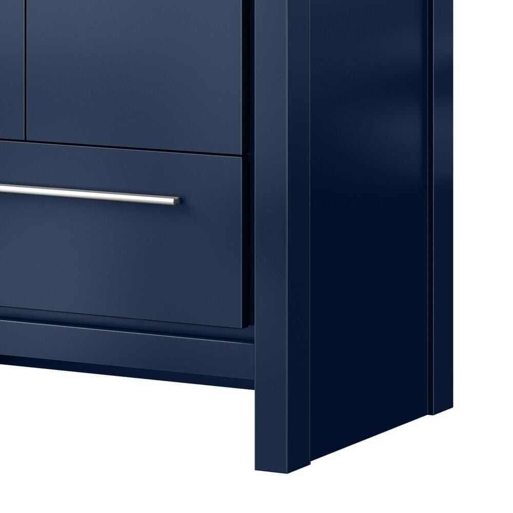 Lexora Home Lafarre 30&quot; Single Bathroom Vanity in Navy Blue with 2 cm White Quartz Top and Rectangular Sink, , large