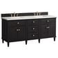 James Martin Vanities Lorelai 72" Double Vanity in Black Onyx with 3 cm Arctic Fall Solid Surface Top, , large