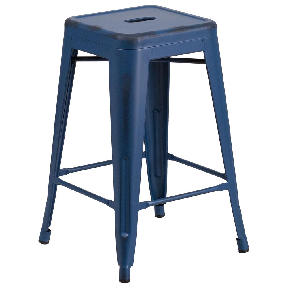 Flash Furniture 24" Counter Stool in Blue, , large