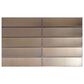 Emser Kaizen Copper 2" x 8" Rectangle on 9" x 15" Satin Porcelain Mosaic Sheet, , large