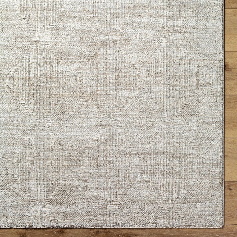 Surya Masterpiece Light Gray, Cream and Medium Gray 6'7" x 9'6" Area Rug, , large