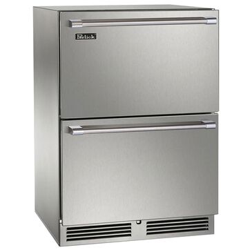 Perlick Signature Outdoor Series 4.8 Cu. Ft. Dual Zone Refrigerator and Freezer Drawers in Stainless Steel, , large