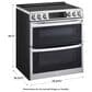 LG Electric Double Oven Slide-In Range, , large