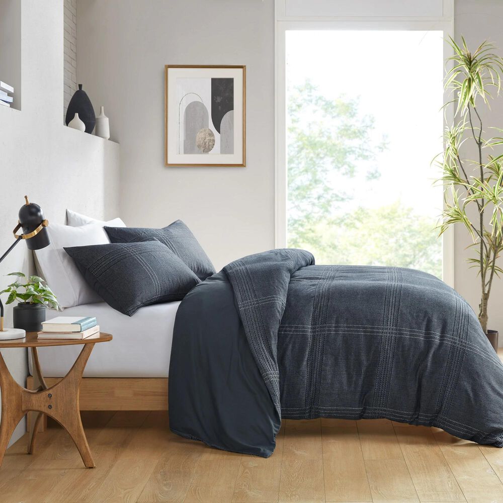 Hampton Park Anders 3-Piece Full/Queen Duvet Set in Charcoal, , large