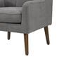 HOMLUX Tufted Back and Recessed Arm Chair in Gray, , large