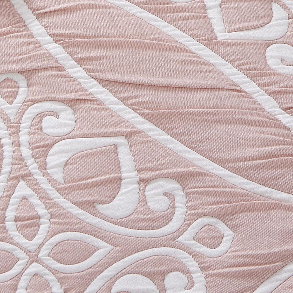Duke Imports 3-Piece Jacquard Full/Queen Quilt Set in Blush Mandala, , large