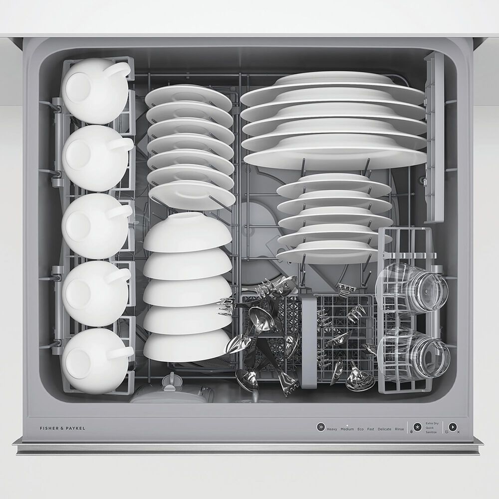 Fisher &amp; Paykel 24&quot; Built-Under Smart Double Drawer Dishwasher with 44 dBA in Stainless Steel, , large