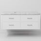 Lexora Home Castor 48" Single Bathroom Vanity in White with 2 cm White Carrara Marble Top and Rectangular Sink, , large