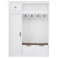 GigaCloud 3-in-1 Hall Tree with 2 Drawers and Seat Bench in White, , large