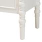 Baxton Studio Malinda 3-Drawer End Table with Spindle Legs in White, , large