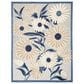 Nourison Aloha ALH33 7"10" x 10"6" Blue and Grey Indoor/Outdoor Area Rug, , large