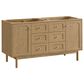 James Martin Vanities Laurent 60" Double Bathroom Vanity in Light Natural Oak with 3 cm Parisien Bleu Quartz Top and Rectangular Sinks, , large