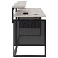 Valor Living Ace Computer Desk with Hutch in Grey Taupe and Matte Black, , large