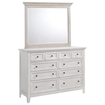 Hawthorne Furniture San Mateo 10-Drawer Dresser and Mirror in Rustic White, , large