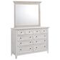 Hawthorne Furniture San Mateo 10-Drawer Dresser and Mirror in Rustic White, , large
