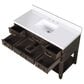 Lexora Home Norwalk 48" Single Bathroom Vanity in Brown Oak with White Cultured Marble Top and Rectangular Sink, , large