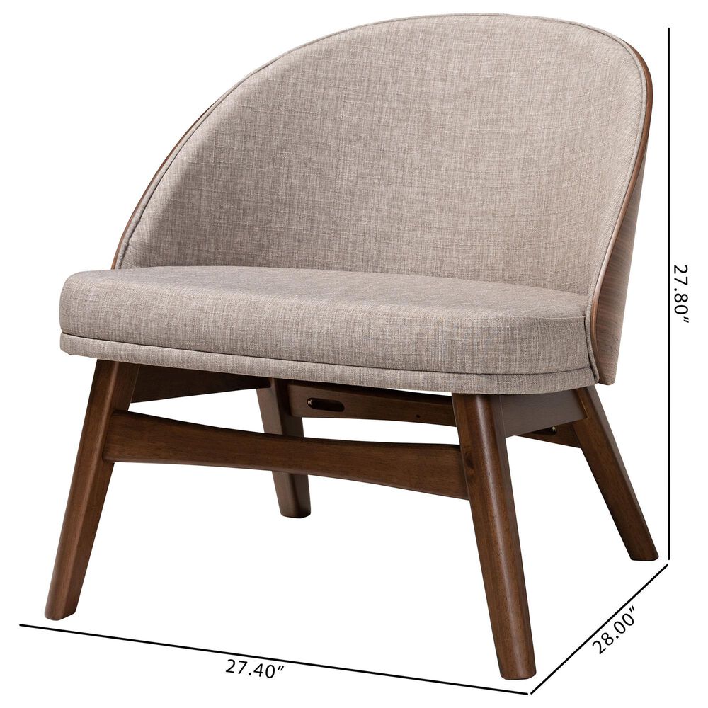 Baxton Studio Lovella Accent Chair in Grey (Set of 2), , large