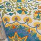 Nourison Aloha 5"3" x 7"5" Blue, Yellow, Orange, Green and White Indoor/Outdoor Area Rug, , large