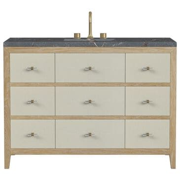 James Martin Vanities Celeste 48" Single Bathroom Vanity in Sunwashed Oak with 3 cm Parisien Bleu Quartz Top, Rectangular Sink and FreePower Wireless Charger, , large