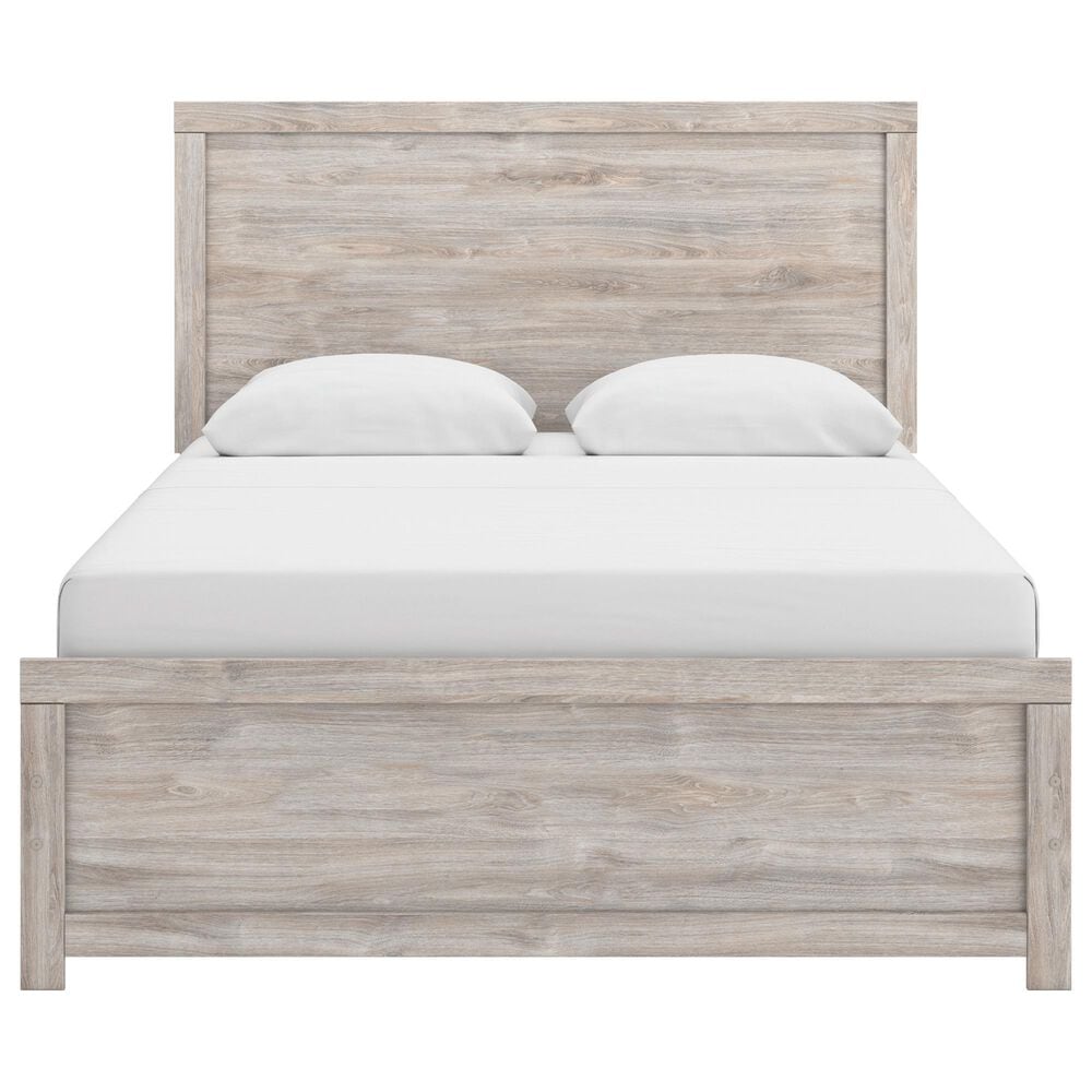 Ashley Broachmyn Queen Bed with Two Nightstands in Light Gray, , large