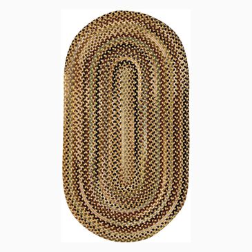 Capel Gramercy 0070-100 3" x 5" Oval Gold Area Rug, , large