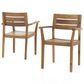 Hearth and Haven Stamford Patio Dining Chair in Teak (Set of 2), , large