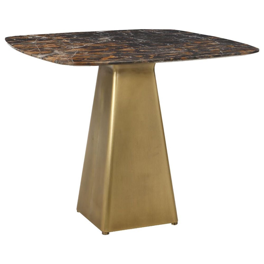 Uttermost Equilateral Dining Table in Michelangelo and Light Antique Brass - Table Only, , large