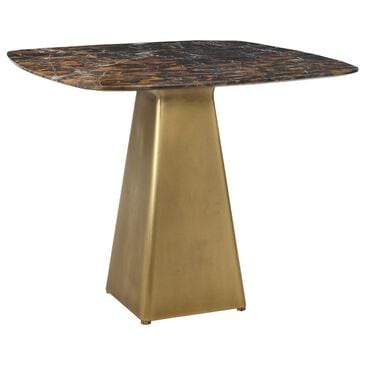 Uttermost Equilateral Dining Table in Michelangelo and Light Antique Brass - Table Only, , large