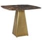 Uttermost Equilateral Dining Table in Michelangelo and Light Antique Brass - Table Only, , large