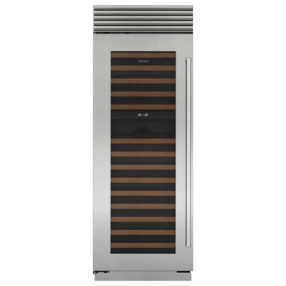 Sub Zero 30" Classic Custom Frame Left Hinge Wine Storage with Pro Handle in Stainless Steel, , large