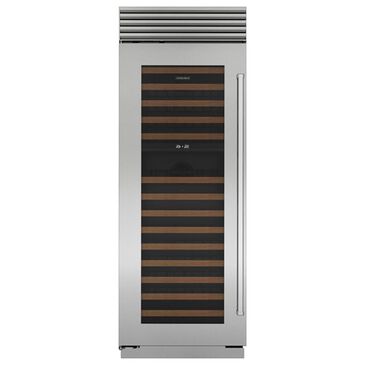 Sub Zero 30" Classic Custom Frame Left Hinge Wine Storage with Pro Handle in Stainless Steel, , large