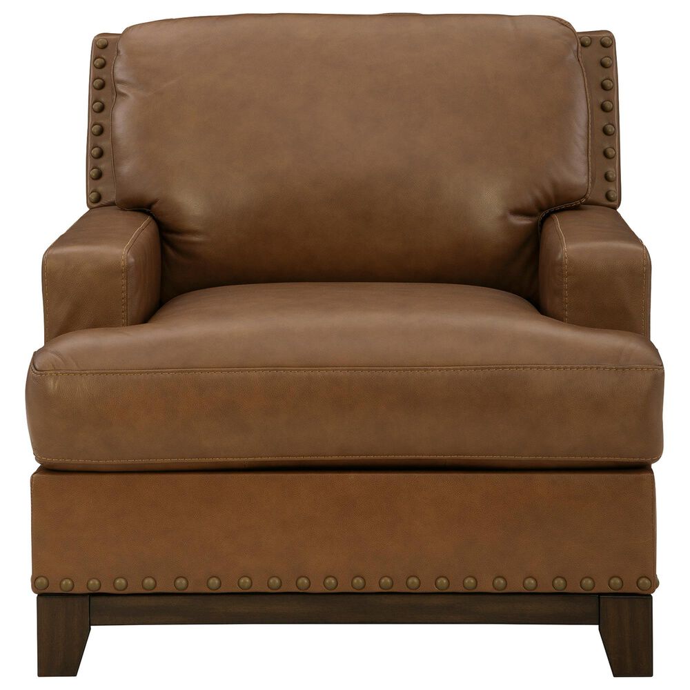 Ashley Saonara Stationary Chair and Ottoman Set in Amber, , large