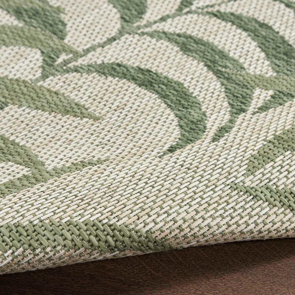 Nourison Garden Oasis GOA01 Ivory and Green 4&#39; x 6&#39; Indoor/Outdoor Area Rug, , large