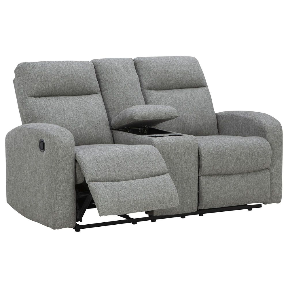 Ashley Gauntlet Manual Reclining Loveseat in Sterling, , large