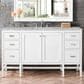James Martin Vanities Addison 30" Single Bathroom Vanity in Glossy White with 3 cm Victorian Silver Quartz Top and Rectangular Sink, , large