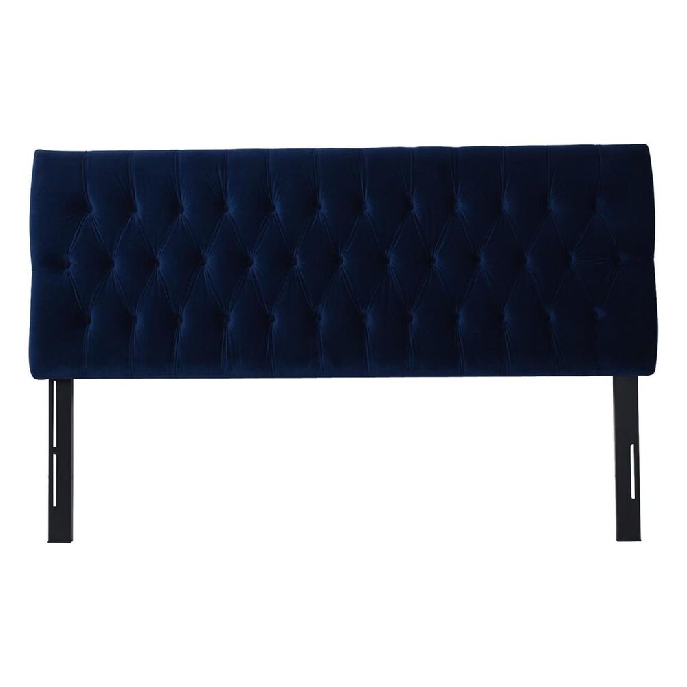 Jennifer Taylor Home Maya Tufted King Headboard in Navy Blue, , large