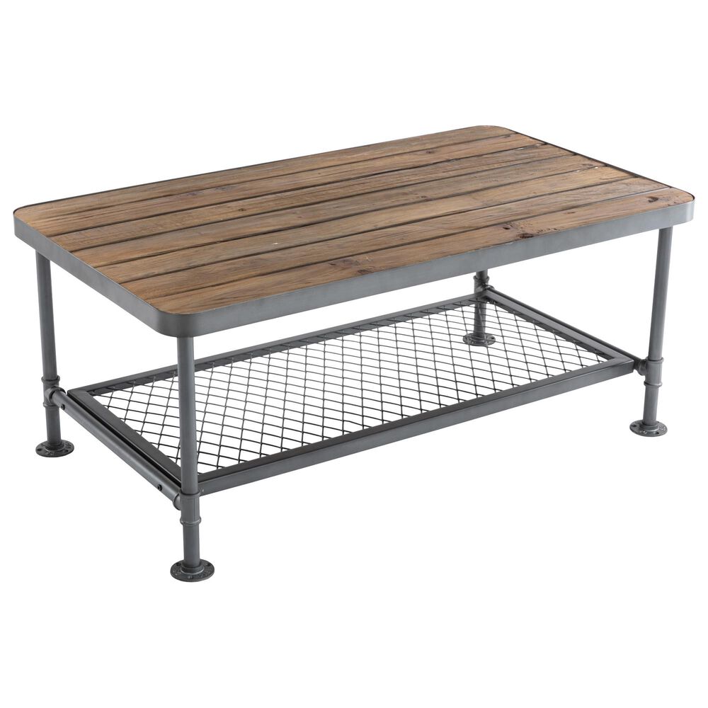 Boraam Industries Newport Coffee Table in Gray/Natural, , large