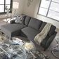 Signature Design by Ashley Jarreau Left Facing Sofa Chaise Sleeper in Dark Gray, , large