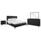 Sterling Timber Elure 4 Piece Queen Waterfall Panel Bedroom Set in Peppercorn, , large
