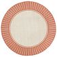 Surya Alfresco 7"3" Round Rust and Beige Indoor/Outdoor Area Rug, , large