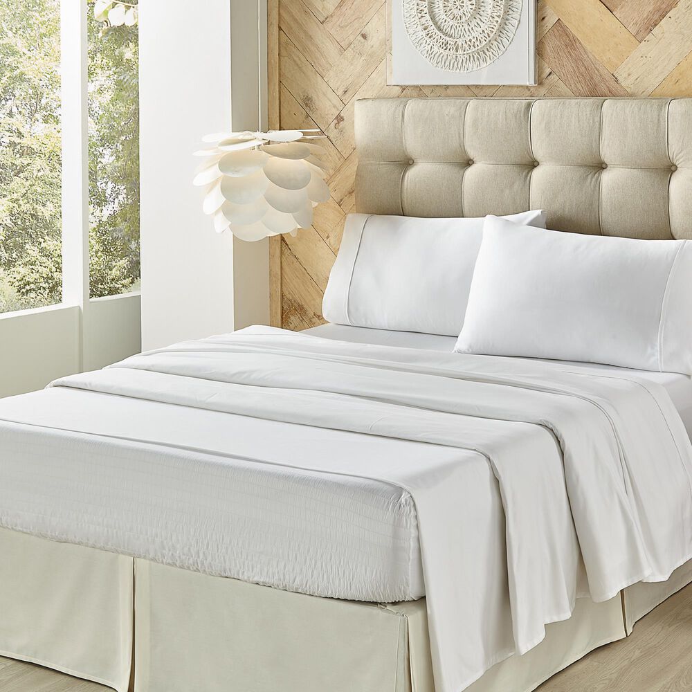 J. Queen New York Royal Fit 4-Piece Full Sheet Set in White, , large