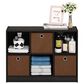 HOMLUX 6-Cube Bookshelf Bookcase with Storage Bins in Espresso, , large
