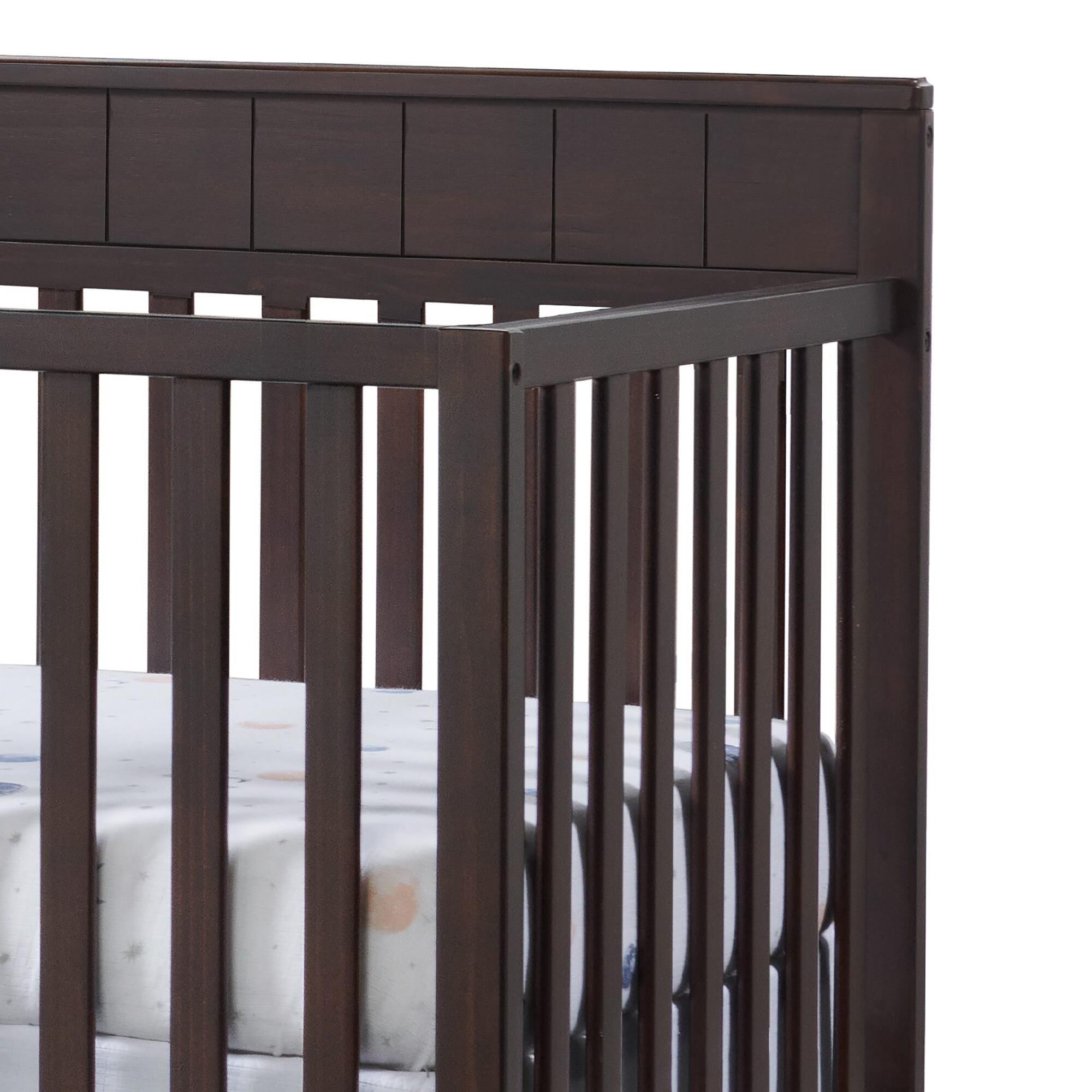 Oxford Baby Logan 4 In 1 Convertible Crib in Espresso NFM