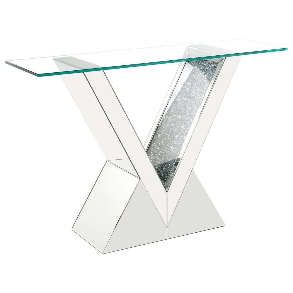 Gunnison Co. Noralie Console Table in Clear Glass, , large