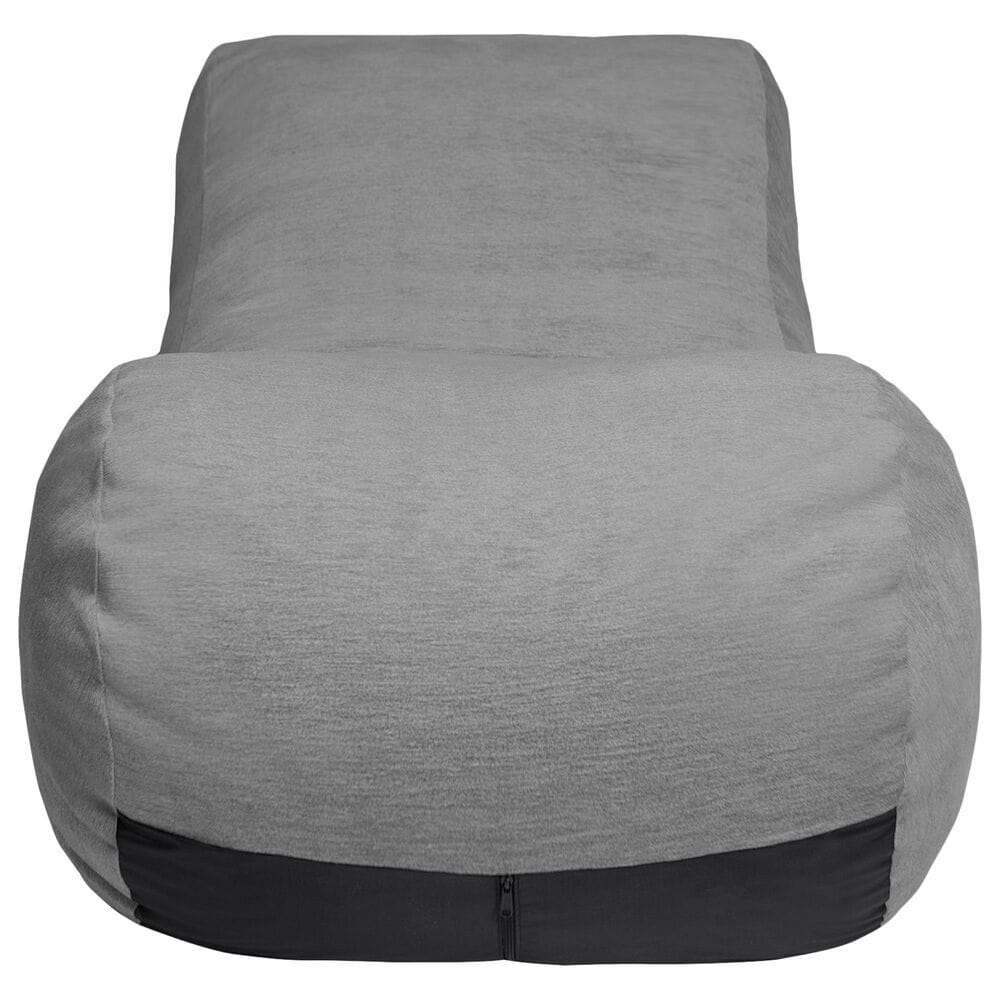 Jaxx Arlo Chaise Lounge Bean Bag Chair in Grey, , large