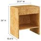 Modway Hudson 1 Drawer Burl Wood Nightstand With Shelf in Natural, , large